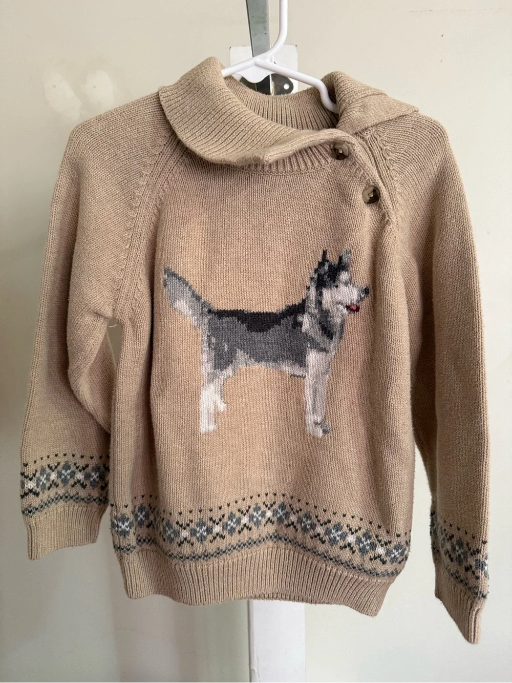 Janie and Jack Fair Isle Husky Dog Sweater